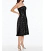 Color:Jet Black - Image 3 - Stretch Sequin Strapless Sleeveless Fit and Flare Dress