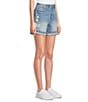 Driftwood Aria Daisy Bee Daze Stretch Denim Shorts, Color:Light Wash - Image 3