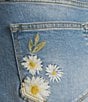 Driftwood Aria Daisy Bee Daze Stretch Denim Shorts, Color:Light Wash - Image 6