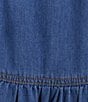 Color:Blue - Image 5 - Bessie Sleeveless Tiered Denim Dress