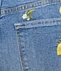 Driftwood Stretch Denim Embroidered High Rise Cuffed Shorts - Image 4