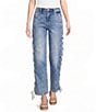 Driftwood Stretch Denim High Rise Lace Jeans - Image 1