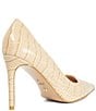 Dune London Assured Croco Print Leather Pointed Toe Pumps - Image 3