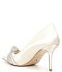 Color:White - Image 3 - Beautys Satin Crystal Knot Dress Pumps