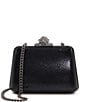 Color:Black - Image 1 - Become Embellished Embossed Faux Leather Clasp Clutch Bag