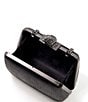Color:Black - Image 3 - Become Embellished Embossed Faux Leather Clasp Clutch Bag