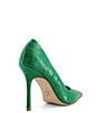 Color:Green - Image 3 - Bento Crocodile Embossed Leather Dress Pumps