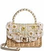 Dune London Blooms Pearl Statement Top Handle Crossbody Bag, Color:Multi Fabric - Image 1