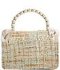 Dune London Blooms Pearl Statement Top Handle Crossbody Bag, Color:Multi Fabric - Image 2