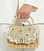 Dune London Blooms Pearl Statement Top Handle Crossbody Bag, Color:Multi Fabric - Image 4
