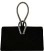 Dune London Brynie Diamante Suede Grab Clutch Bag, Color:Black - Image 2