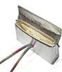 Dune London Brynie Metallic Diamante Rainbow Rhinestone-Loop Clutch, Color:Silver - Image 3