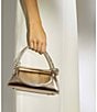 Dune London Brynley Crystal Strap Small Top Handle Metallic Evening Bag, Color:Gold - Image 4