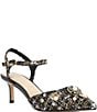 Dune London Cultivating Winter Boucle Point Toe Ankle Strap Kitten Heel Pumps - Image 1