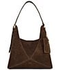 Dune London Dearest Suede Oversized Slouchy Hobo Shoulder Bag, Color:Dark Brown - Image 1