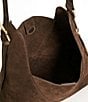 Dune London Dearest Suede Oversized Slouchy Hobo Shoulder Bag, Color:Dark Brown - Image 3