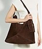 Dune London Dearest Suede Oversized Slouchy Hobo Shoulder Bag, Color:Dark Brown - Image 5