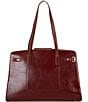 Dune London Define Leather Satchel Bag, Color:Burgundy - Image 2