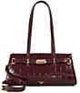 Dune London Depend Leather Crocodile Embossed East-West Shoulder Bag - Image 1