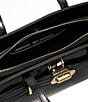 Dune London Depend Black Croc Embossed Shoulder Bag - Image 3