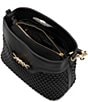 Color:Black - Image 3 - Dinidelphi Woven Crossbody Bucket Bag