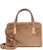 Dune London Dinky Faux Fur Small Tote Bag, Color:Camel - Image 1