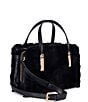 Dune London Dinky Faux Fur Small Tote Bag, Color:Black - Image 4