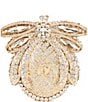 Dune London Eaden Diamante Crystal Dune Bug Clutch, Color:Gold - Image 3