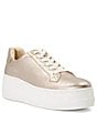 Color:Gold - Image 1 - Episode Platform Leather Sneakers