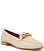 Color:Ecru - Image 1 - Goldsmith Leather Chain Detail Loafers