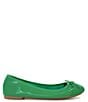 Color:Green - Image 2 - Hallo Leather Bow Ballet Flats