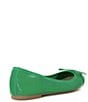 Color:Green - Image 3 - Hallo Leather Bow Ballet Flats
