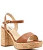 Color:Tan - Image 1 - Jodi Leather Platform Sandals