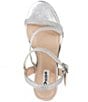 Color:Silver - Image 4 - Kaias Metallic Espadrille Wedge Sandals