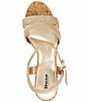 Dune London Kipling Metallic Platform Cork Wedge Sandals - Image 4