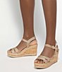 Dune London Kipling Metallic Platform Cork Wedge Sandals - Image 5