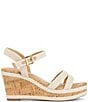 Dune London Kipling Woven Platform Cork Wedge Sandals - Image 2