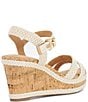 Dune London Kipling Woven Platform Cork Wedge Sandals - Image 3