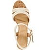 Dune London Kipling Woven Platform Cork Wedge Sandals - Image 4