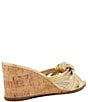Color:Gold - Image 3 - Kope Knotted Leather Wedge Sandals