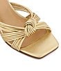 Color:Gold - Image 5 - Kope Knotted Leather Wedge Sandals