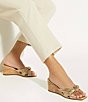 Color:Gold - Image 6 - Kope Knotted Leather Wedge Sandals