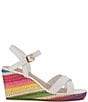 Color:Off White/Multi - Image 2 - Kyrin Leather Wedge Sandals