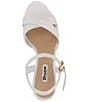 Color:Off White/Multi - Image 3 - Kyrin Leather Wedge Sandals