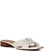 Color:White - Image 1 - Laizes Leather Slide Sandals