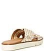 Color:Gold - Image 3 - Lexey Woven Leather Chunky Slide Sandals