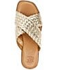 Color:Gold - Image 4 - Lexey Woven Leather Chunky Slide Sandals