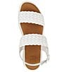 Color:White - Image 4 - Lorris Leather Woven Chunky Platform Sandals