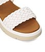 Color:White - Image 5 - Lorris Leather Woven Chunky Platform Sandals
