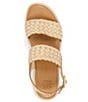 Color:Caramel - Image 4 - Lorris Woven Leather Platform Sandals